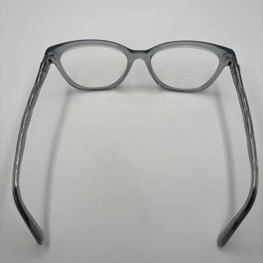 COACH HC 6186 5682 TRANSPARENT BLUE SILVER CLEAR EYEGLASSES 53-17-140 FRAME #603